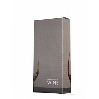 Wijn verpakking 2 fles Vinoz Professionals in Wine zilver/grijs